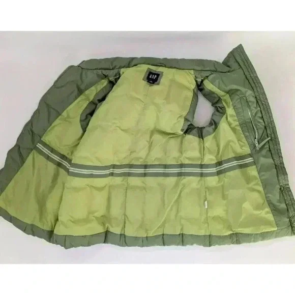 GAP Women’s Down Quilted Puffer Zip Up Vest Emerald Green Size M - Picture 4 of 10